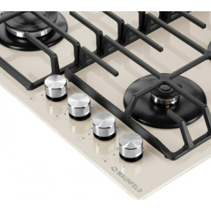 Газовая варочная панель Maunfeld EGHG.64.6CBG/G Beige ручки