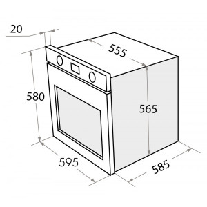 Электрический духовой шкаф Maunfeld AEOH.749B Black размеры