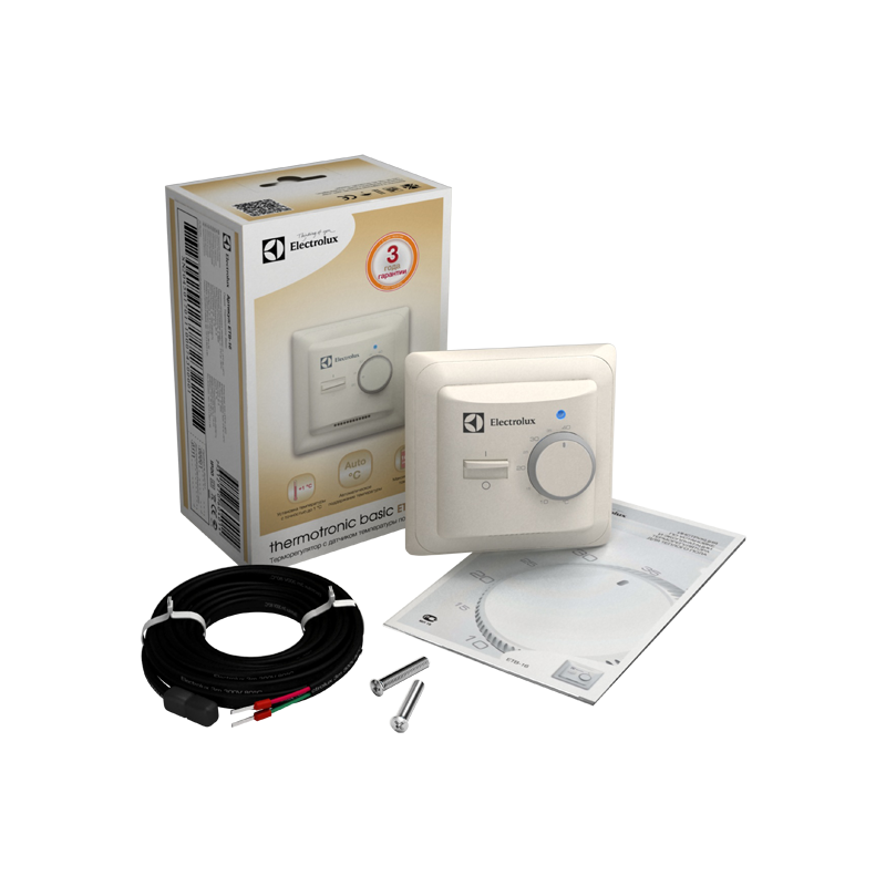 Терморегулятор Electrolux ETB-16 Basic слоновая кость - комплектация