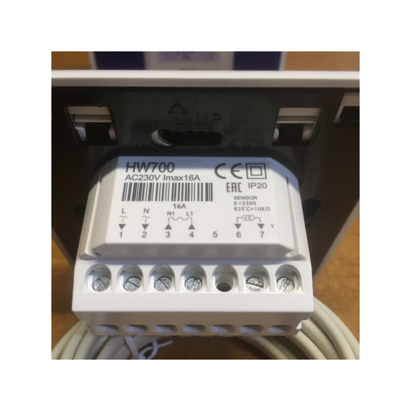 Терморегулятор Grand Meyer HW700 бежевый - вид с обратной стороны