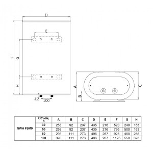 Накопительный водонагреватель Timberk SWH FSM9 80 V схема