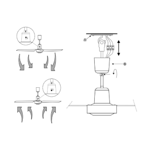 Схема монтажа потолочного вентилятора Soler&Palau HTB-90 RC