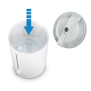 Вид сверху с открытой крышкой Funai Tentou USH-TTM7201WC