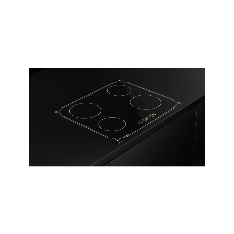 Индукционная варочная панель Teka IBR 64040 TTC Black в черной кухне