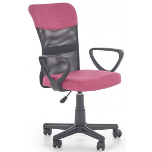 Кресло компьютерное Halmar Timmy черный/розовый
