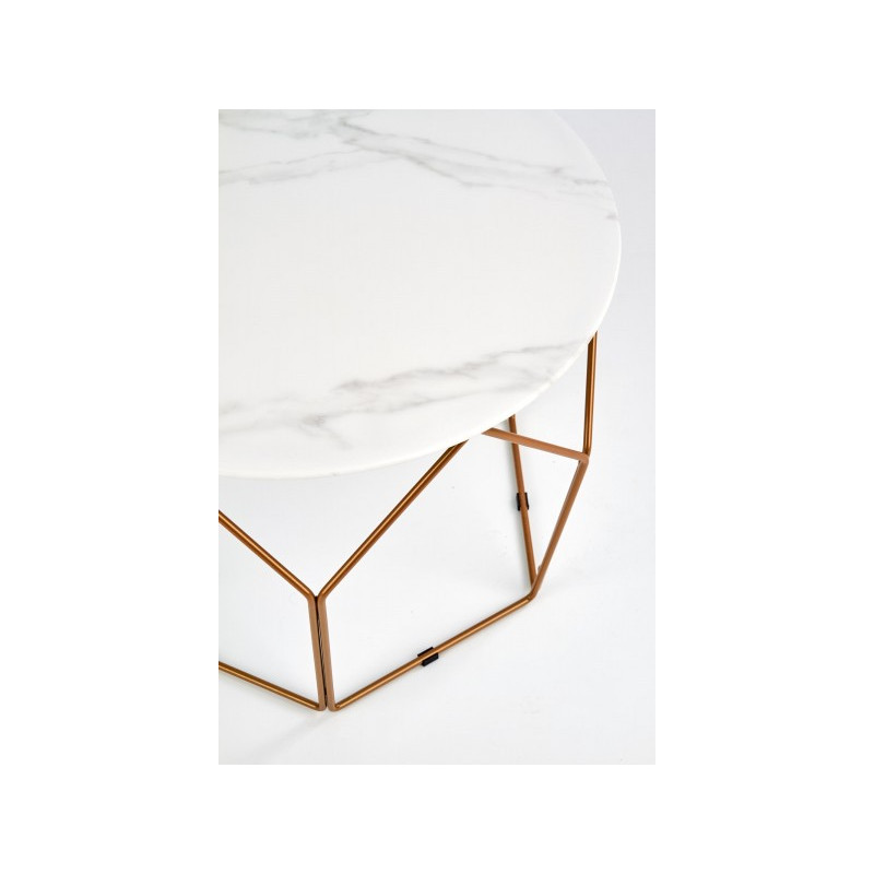 Журнальный столик Halmar Madison белый мрамор/золотой детальное фото