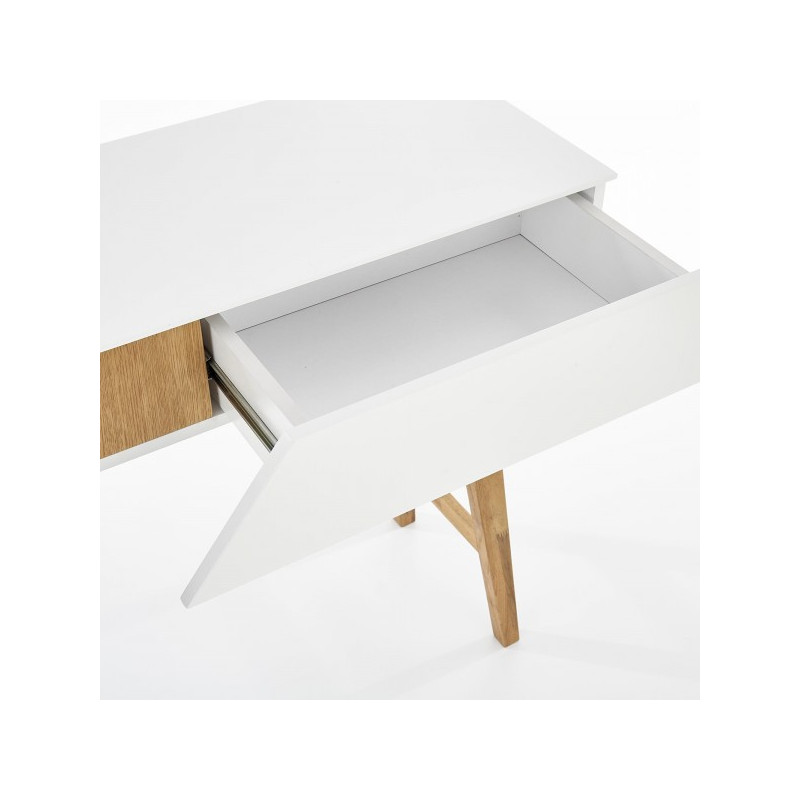 Консольный стол Halmar KN-1 натуральный/белый с выдвижным ящиком
