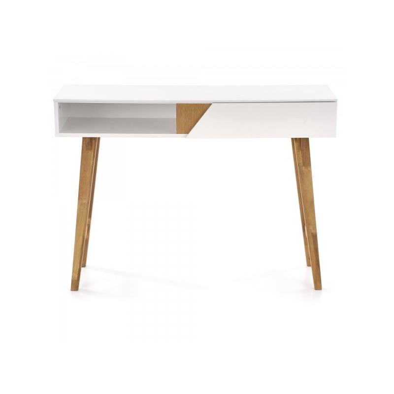 Консольный стол Halmar KN-1 натуральный/белый вид спереди