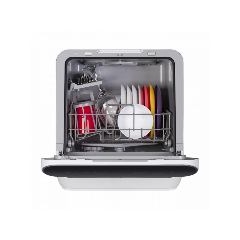 Вид спереди с загруженной посудой Maunfeld MWF07IM