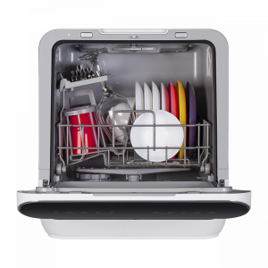 Вид спереди с загруженной посудой Maunfeld MWF07IM