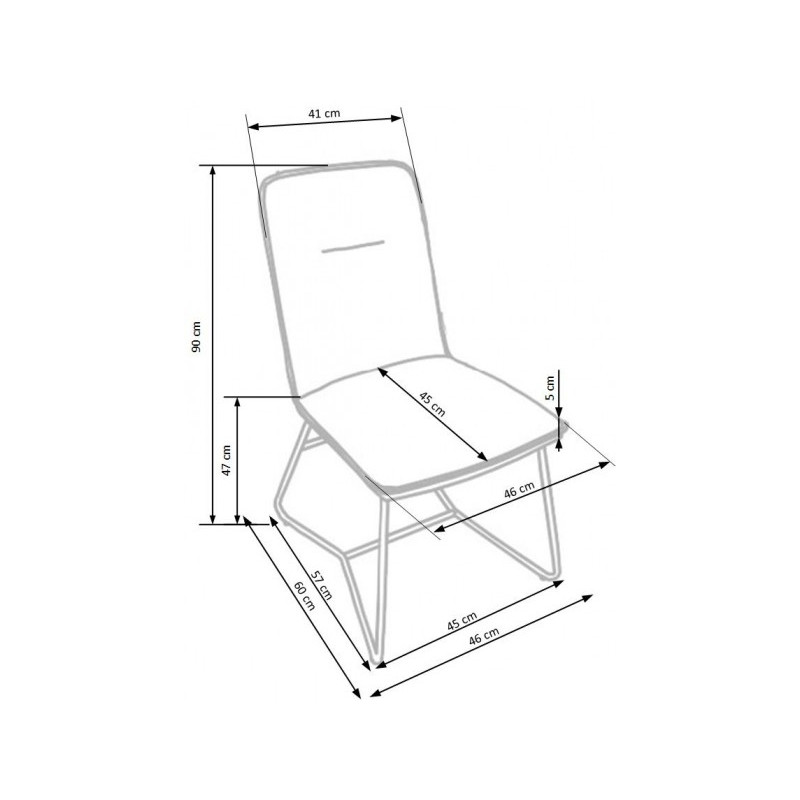 Размеры стула Halmar K390 кремовый