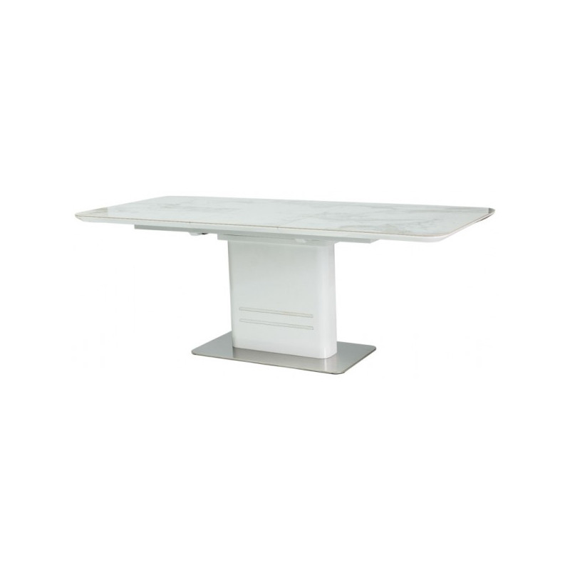 Кухонный стол Signal Cartier Ceramic белый мрамор/белый