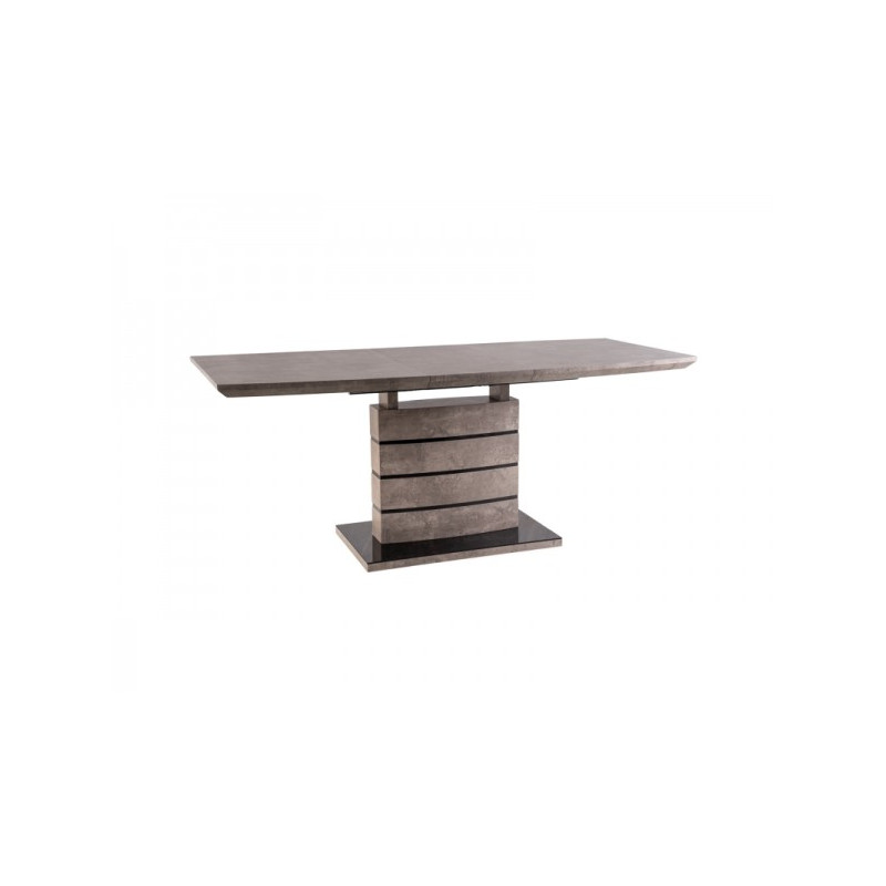 Кухонный стол Signal Leonardo 140x80 бетон в разложенном виде