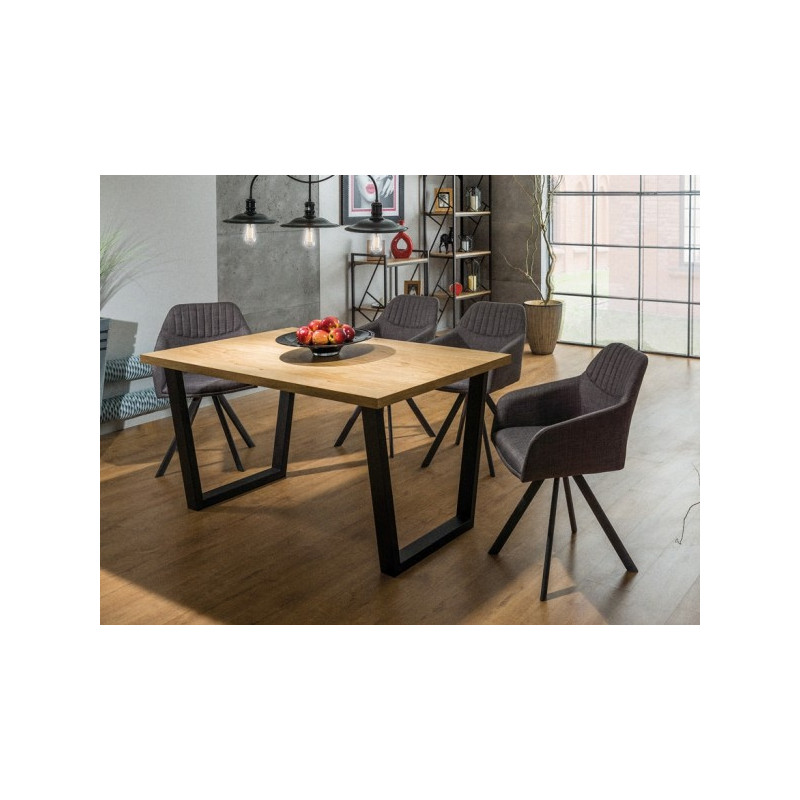 Кухонный стол Signal Valentino 150x90 дуб/черный в интерьере
