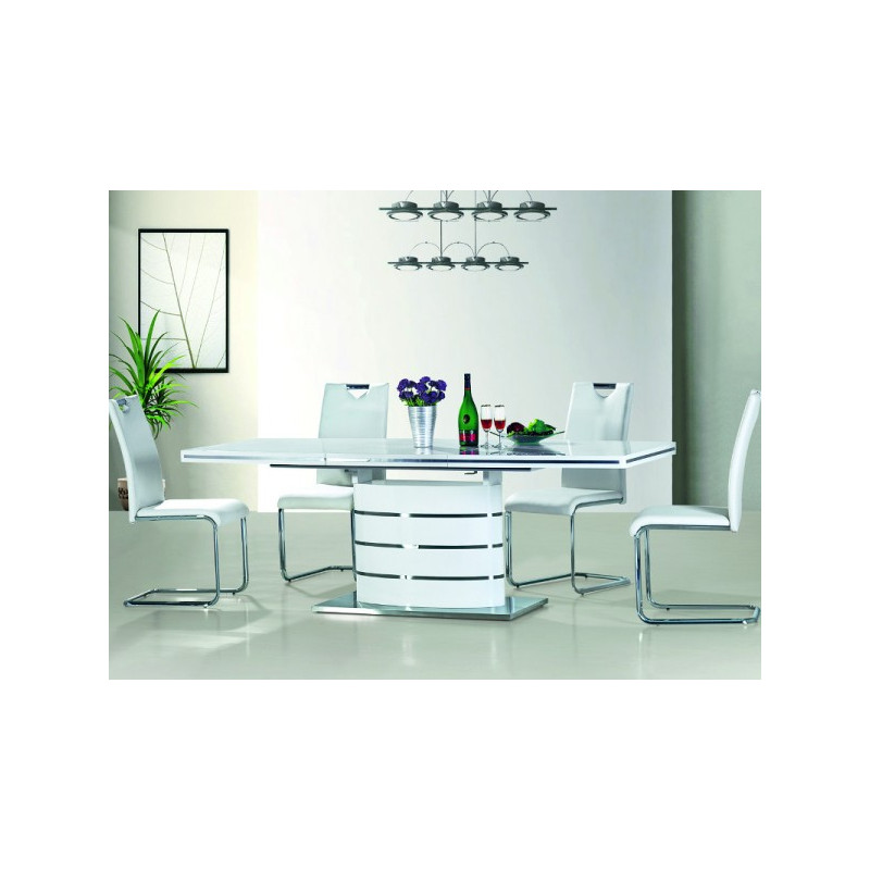 Кухонный стол Signal Fano 160х90 белый в интерьере