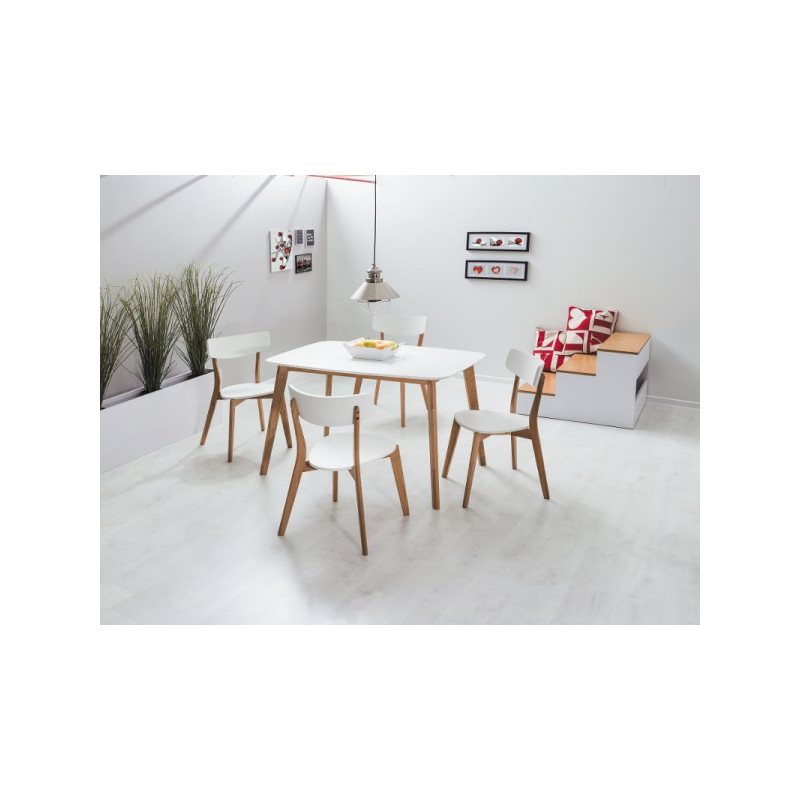 Кухонный стол Signal Mosso I белый/дерево в интерьере