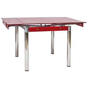 Кухонный стол Signal GD-082 красный/хром