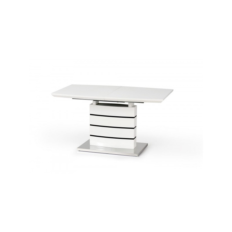 Кухонный стол Halmar Nord белый/черный в собранном виде