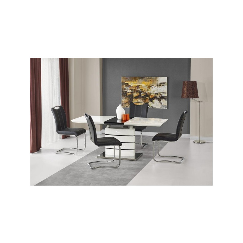 Кухонный стол Halmar Nord белый/черный в интерьере