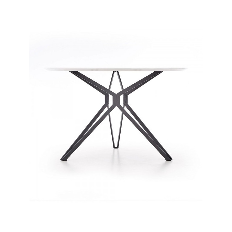 Вид спереди стола Halmar Pixel белый/черный