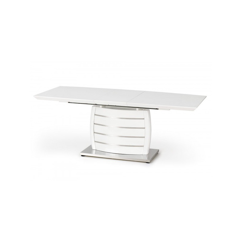 Кухонный стол Halmar Onyx белый в разложенном виде