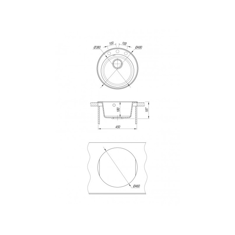 Размеры мойки Dr. Gans Smart Пион серый