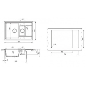 Размеры моек Florentina Липси 780К