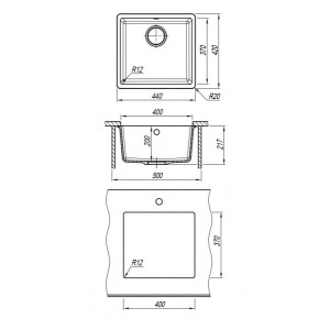 Размеры моек Florentina Вега 400