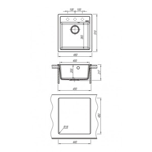 Размеры моек Florentina Липси 460