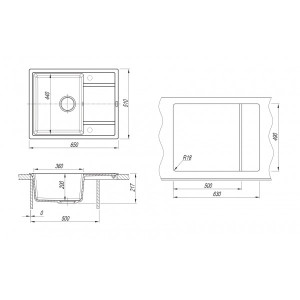 Размеры моек Florentina Липси 650