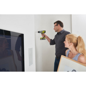 Сверление в стене шуруповертом Ryobi R18PDBL-0 5133002438 (без АКБ)