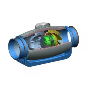 Вытяжной вентилятор Soler&Palau TD-350/125 Silent T вид изнутри