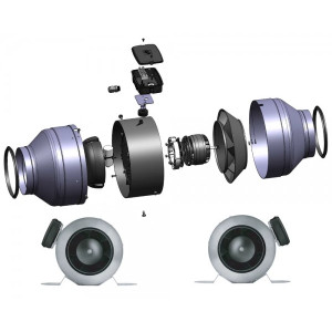 Вытяжной вентилятор Soler&Palau Jetline-160 в разборе