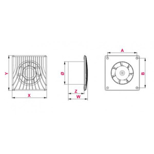 Вытяжной вентилятор Awenta WA100W схема