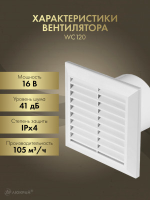 Вытяжной вентилятор Awenta Classic WC120 характеристики