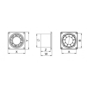 Вытяжной вентилятор Awenta Disk WWD100 схема