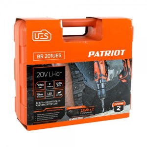 Дрель-шуруповерт Patriot BR 201UES 180201201 в упаковке