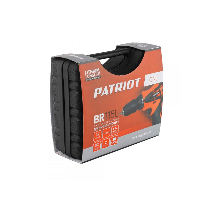 Дрель-шуруповерт Patriot BR 115Li 180201115 в упаковке