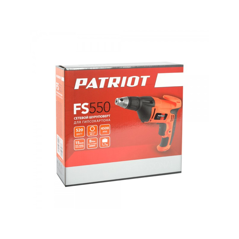 Шуруповерт для гипсокартона Patriot FS 550 120301409 в коробке