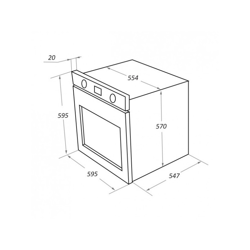 Электрический духовой шкаф Maunfeld EOEH.7611SCW White размеры