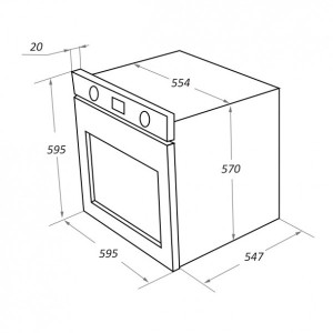 Электрический духовой шкаф Maunfeld EOEH.7611SCW White размеры