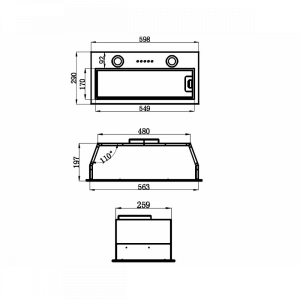 Размеры вытяжкиMaunfeld Thames 601PM Inox