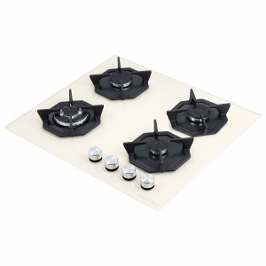 Газовая варочная панель Maunfeld EGHG.64.23CBG/G Beige вид сбоку