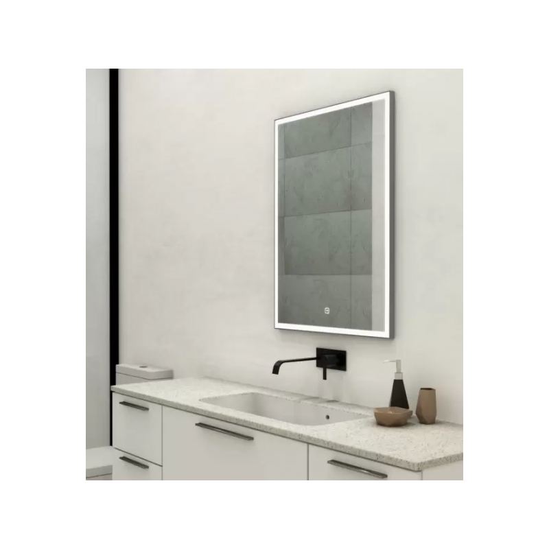 Зеркало Континент Frame Led 60х80 Silver на стене