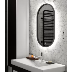 Зеркало Континент Prime Led 45х80 Black на стене