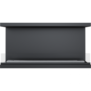 Вид спереди биокамина Kratki X-RAY черный (с сертификатом TUV)