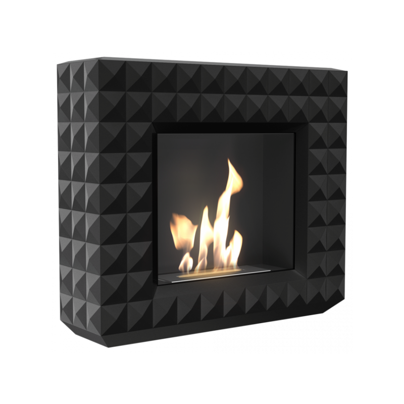 Портал с биокамином Kratki Egzul черный (с сертификатом TUV)