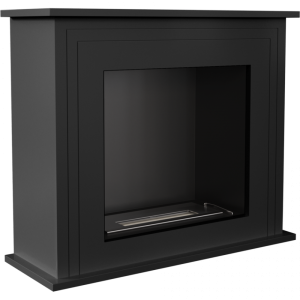 Вид сбоку биокамина Kratki June черный (с сертификатом TUV)
