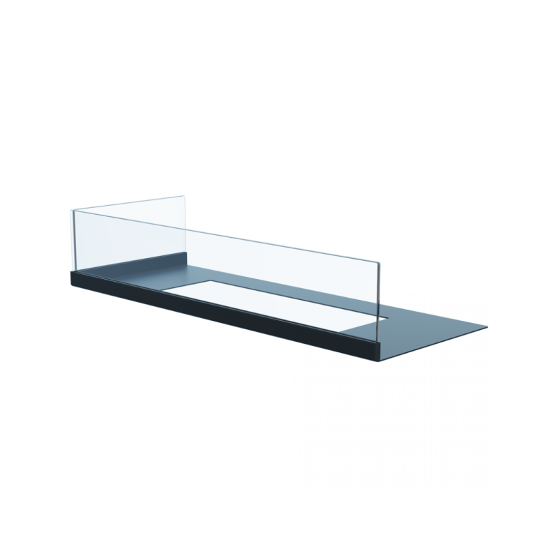 Стекло для биокамина Delta 600 левый вид сбоку