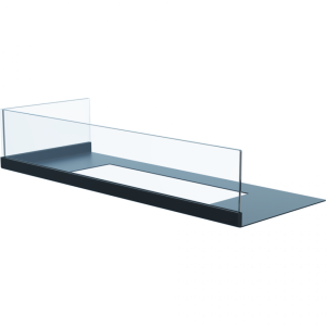 Стекло для биокамина Delta 600 левый вид сбоку